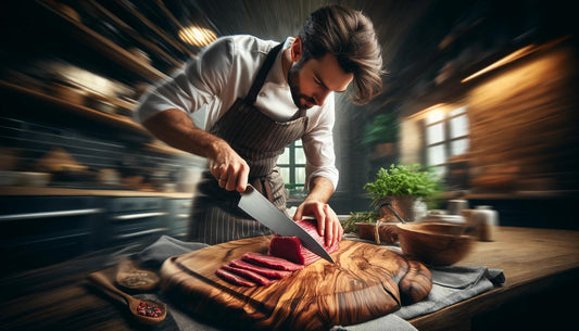 Meat Preparation With Butcher Blocks